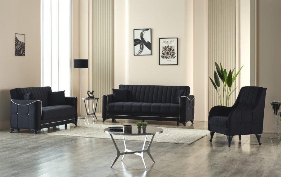 Acelya Sofa Set With Storage Base