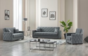 Hegel Seater Sofa Set Living Room – Grey